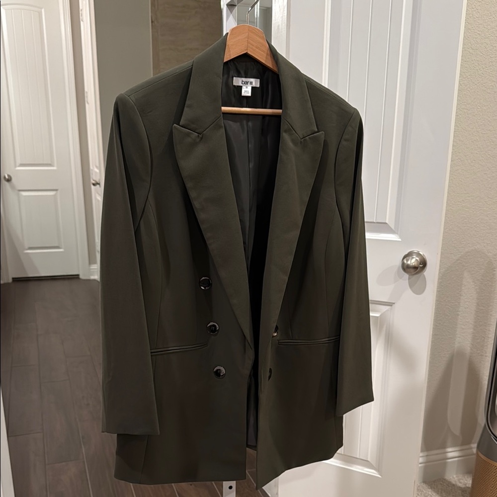 Bar III Olive Green Blazer Classic Suit Jacket